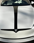 Model S Hood Racing Stripe Made from Xpel Ultimate Plus Black PPF