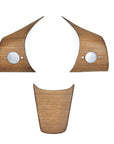 Model 3 & Y Steering Wheel Overlay (3 Piece) - Real Open-Pore Wood Veneer