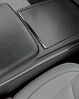 2021+ | Model S & X Center Console Armrest Overlay - Real Molded Carbon Fiber