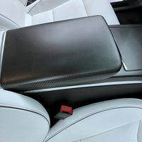 2021+ | Model S & X Center Console Armrest Overlay - Real Molded Carbon Fiber