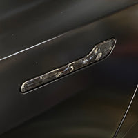 Model 3 Door Handle Overlays -  Real Forged Carbon Fiber