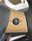 Model 3 & Y Steering Wheel Overlay (3 Piece) - Real Open-Pore Wood Veneer