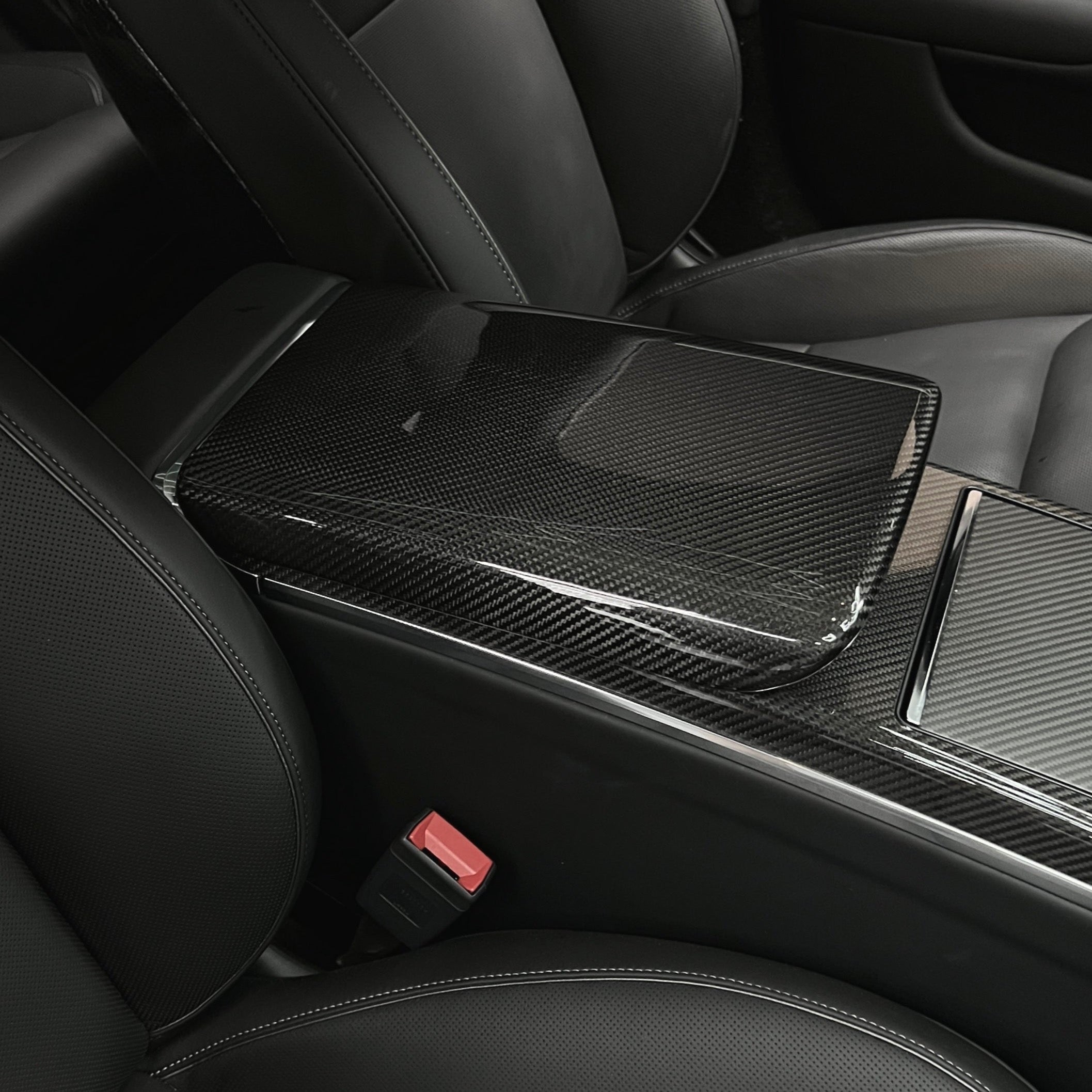 thumbnail image 2 of Kakumei Motorsports Carbon Fiber Armrest Cover For Subaru WRX GRB GV 2008-2012 – Performance Fit 2 of 5