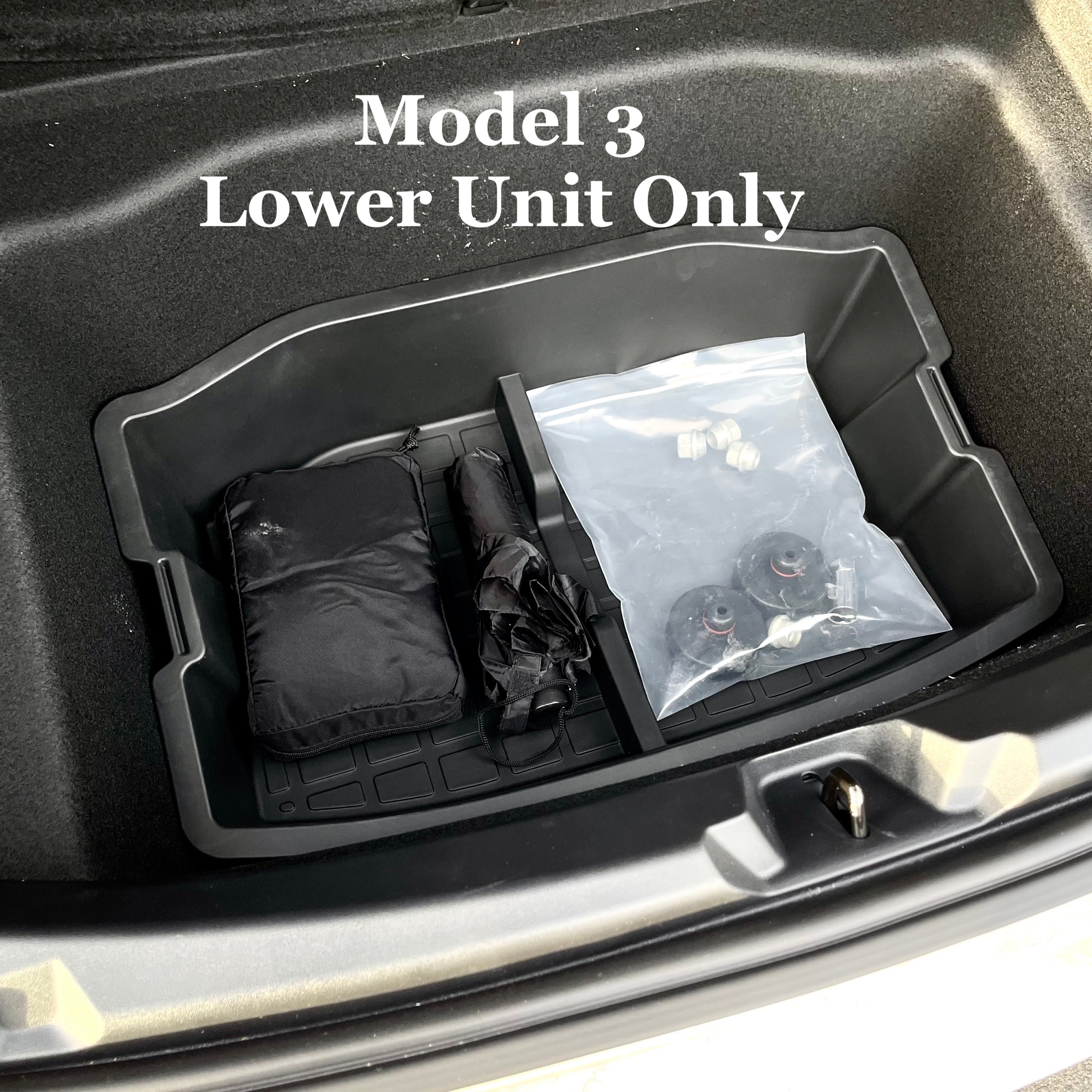 Car Rear Trunk Organizer for Tesla Model 3 Side Storage Divider
