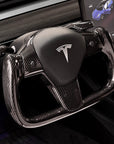 Model 3 & Y Yoke Style Steering Wheel - Full Carbon Fiber - Non Heated Only