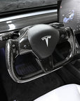 Model 3 & Y Yoke Style Steering Wheel - Full Carbon Fiber - Non Heated Only