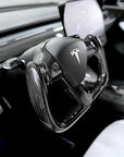 Model 3 & Y Yoke Style Steering Wheel - Full Carbon Fiber - Non Heated Only