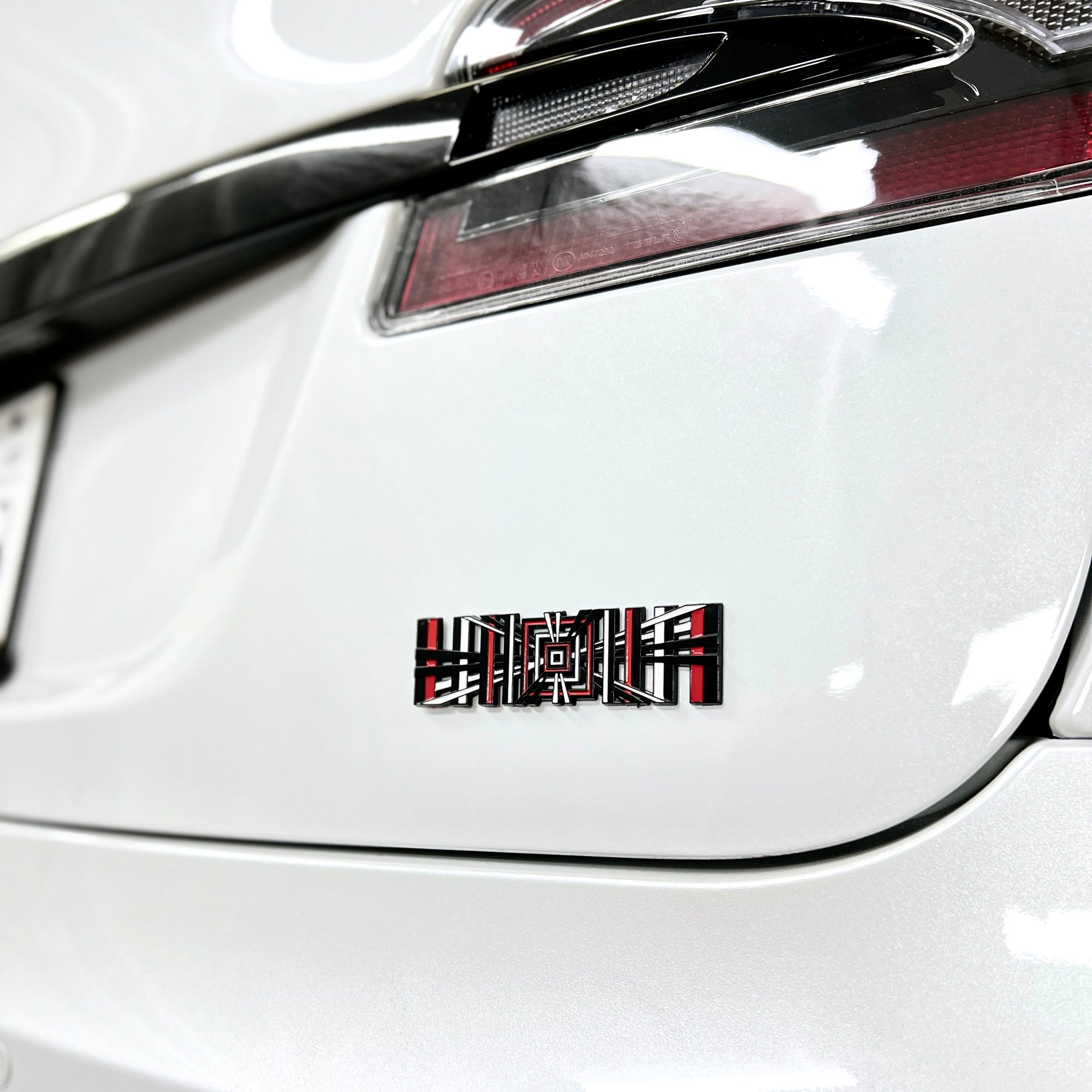 Tesla Plaid Spaceballs Tribute, Die-Cast Aluminum Badge Trunk Emblem - PLAID