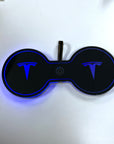 Model 3 & Y Dual Cupholder T Logo 7-Color LED Pad