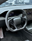2021-2023 Model S & X Sport Steering Wheel Horizontal Top & Bottom - Full Leather & Heated