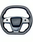 2021-2023 Model S & X Sport Steering Wheel Horizontal Top & Bottom - Full Leather & Heated