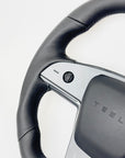 2021-2023 Model S & X Sport Steering Wheel Horizontal Top & Bottom - Full Leather & Heated