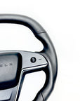 2021-2023 Model S & X Sport Steering Wheel Horizontal Top & Bottom - Full Leather & Heated