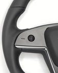 2021-2023 Model S & X Sport Steering Wheel Horizontal Top & Bottom - Full Leather & Heated