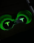 Model 3 & Y Dual Cupholder T Logo 7-Color LED Pad