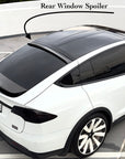 Model X Rear Tailgate Window Spoiler (Hollow Version) - Real Molded Carbon Fiber