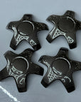 2021+ | Model S - 21" Arachnid Center Wheel Hubs - Real Molded Carbon Fiber- (Set of 4)