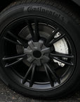 2020-2025 | Model Y 19" Gemini Wheel Center Hub Caps (Set of 4) - Hydro Carbon Fiber Coated