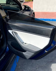 2017- 2023 | Model 3 Rear Door Panel Overlays - Real Molded Carbon Fiber