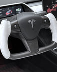 Model 3 & Y Steering Wheel Bezel Upgrade - Real Molded Carbon Fiber