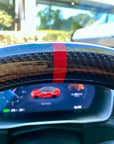Model 3 & Y Upper Steering Wheel Overlay - Real Molded Carbon Fiber