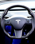 Model 3 & Y - Sport Grip Steering Wheel - Real Molded Carbon Fiber