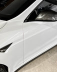 2021+ | Model S Plaid & LR Side View Mirror Overlays - Real Molded Carbon Fiber