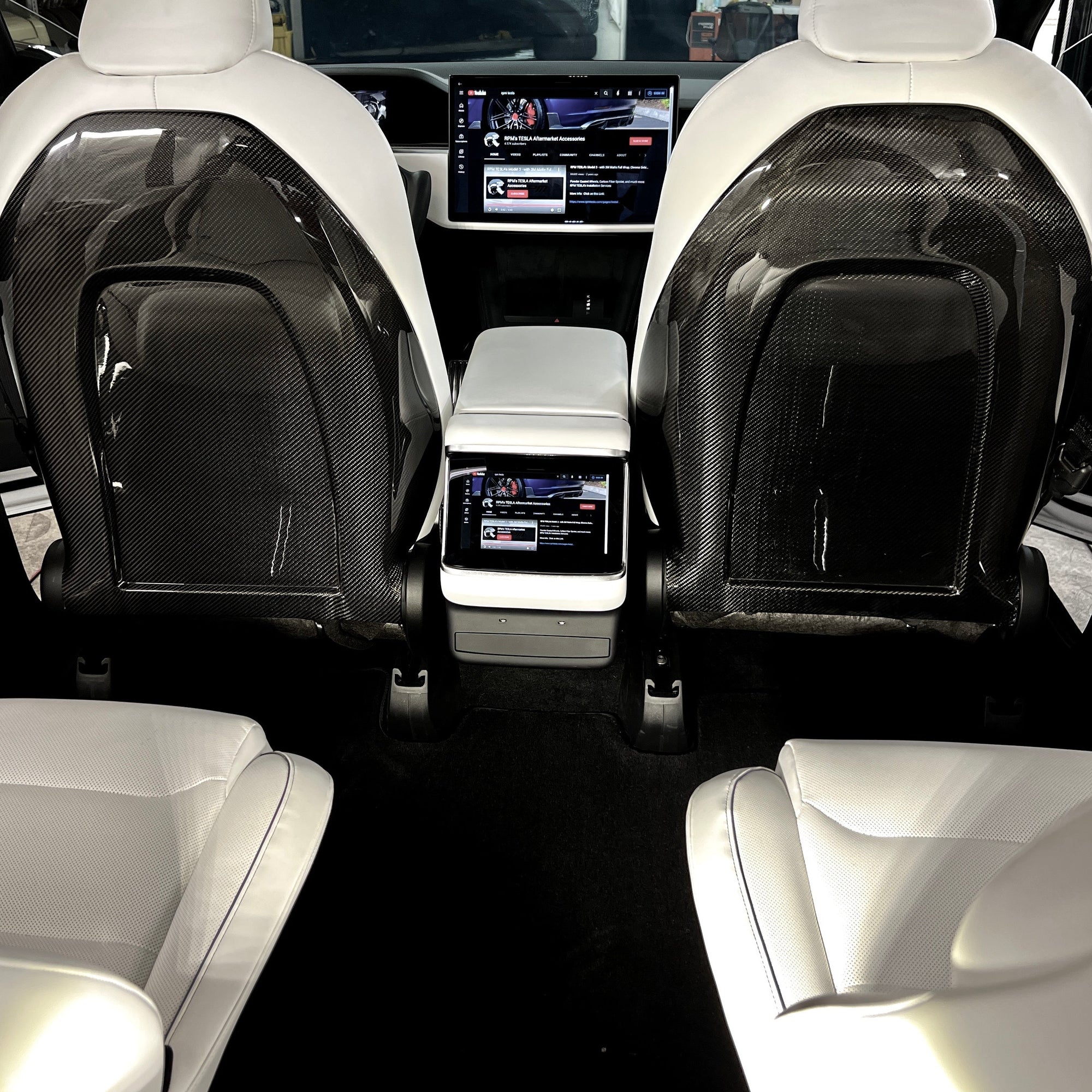 2021+ | Model S & X Seat Back Replacements Gen. 2 (1 Pair) - Real Molded Carbon Fiber