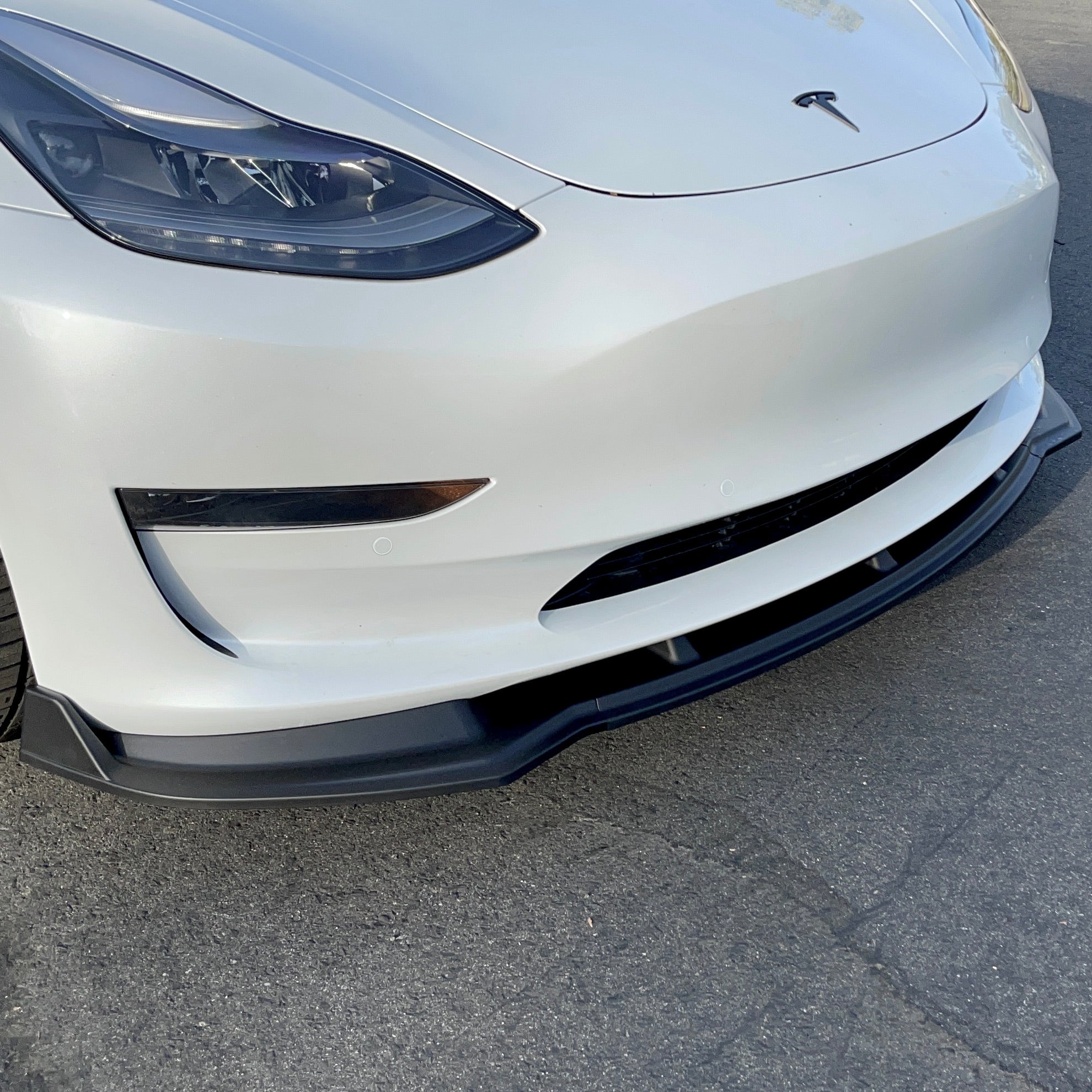 1Pce For Tesla Model 3 Front Lip Splitter Bumper Lower Spoiler