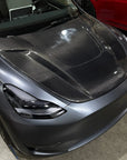 2020-2025 | Model Y Viento Robot Hood - Dual Layer with Xpel Clear Bra- Real Molded Carbon Fiber