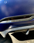 Model 3 Rear Bumper Reflector Frames (1 Pair) - Hydro Carbon Fiber Coated - Glossy