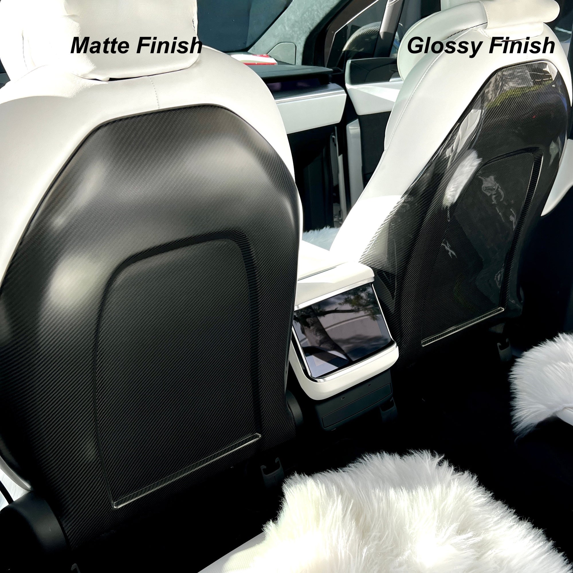 2021+ | Model S & X Seat Back Replacements Gen. 2 (1 Pair) - Real Molded Carbon Fiber