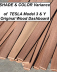 Model 3 & Y Center Console Overlays - Flat Open-Pore Wood (Gen. 2) - Version 3