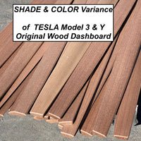 Model 3 & Y Center Console Overlays - Flat Open-Pore Wood (Gen. 2) - Version 3