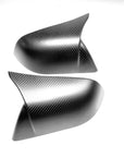 2017+ | Model 3 GT Style Side View Mirror Overlay Cap Covers (1 Pair) - Real Dry Molded Carbon Fiber
