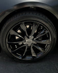 Model 3 - 19" Sport Center Wheel Hubs, Real Molded Carbon Fiber (Set of 4)