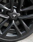 2021+ | Model S - 21" Arachnid Center Wheel Hubs - Real Molded Carbon Fiber- (Set of 4)