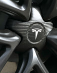 2021+ | Model S - 21" Arachnid Center Wheel Hubs - Real Molded Carbon Fiber- (Set of 4)