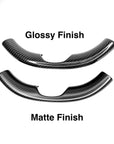 Model 3 & Y Lower Steering Wheel Overlay - Real Molded Carbon Fiber