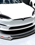 2021+ | Model S Front Lip Spoiler ABS Plastic (3 Pieces) - Variety*