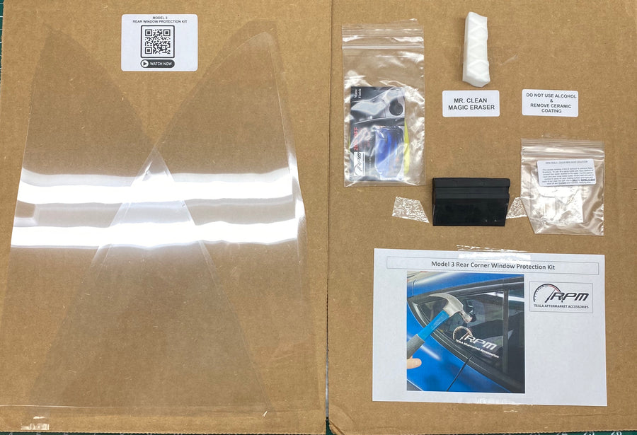 Model S Rear Corner Window Protector Kit