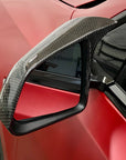 2020-2025 | Model Y GT Style Side View Mirror Overlays (1 Pair) - Real Molded Carbon Fiber