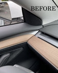2021+ | Model 3 & Y Front Door Replacement Dashboard Extension Panels - Real Molded Carbon Fiber