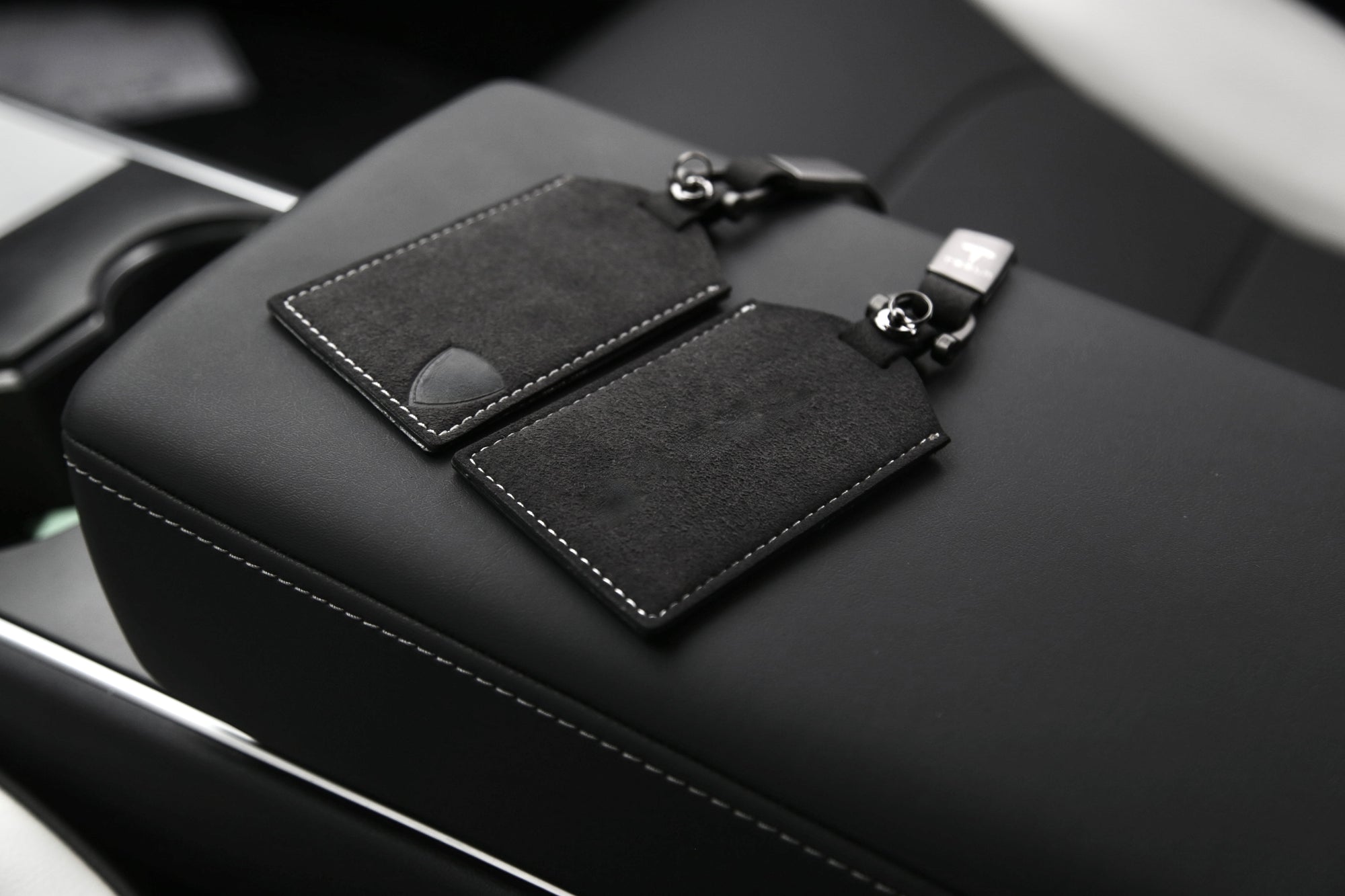 Model 3 & Y Alcantara Key Card Holder / Key Chain