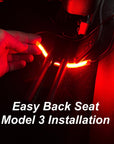 Model 3 & Y RGB Color Changeable Backseat Lighting Kit Gen. 2 (1 Pair)