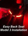 Model 3 & Y* Backseat Adjustable Footwell Lighting Upgrade Kit (1 Pair)