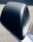 2017+ | Model 3 Side View Mirror Overlay Cap Covers (1 pair) - Real Dry Molded Carbon Fiber