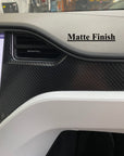 2012-2021 | Model S & X Dashboard & Center Console Upgrade Kit (7 Pieces) - Hydro Carbon Fiber Coated