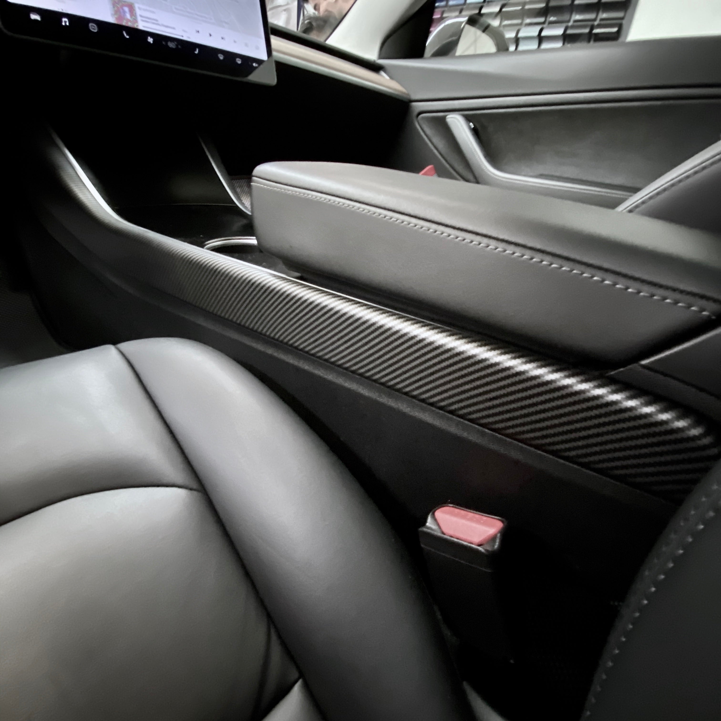For Tesla Model 3 Y 2021-2023 Matte Wood Grain Central Console Gear Shift  Panel