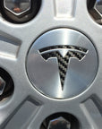 Model S, 3, X & Y Center Wheel Hub Inner T Vinyl Decal Wrap (5 Piece)